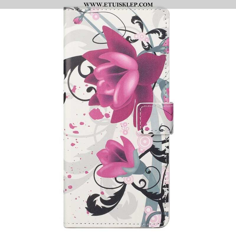 Etui Folio do Samsung Galaxy M23 5G Tropikalne Kwiaty